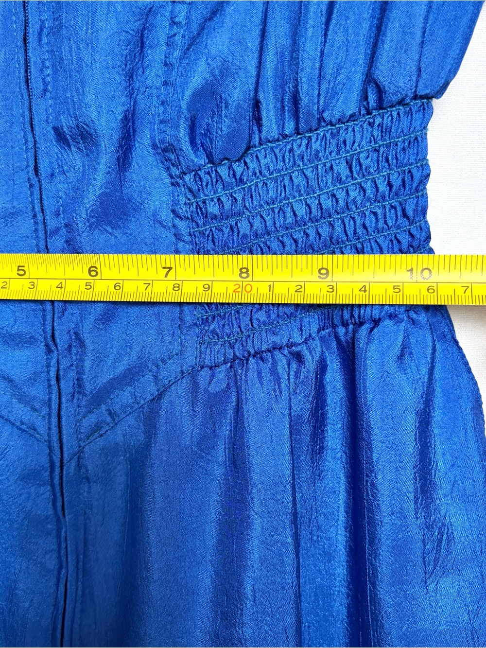 VTG 80s Joan Walters Parachute Jumpsuit Size 4 Petite Cobalt Blue Western NOS - Picture 11 of 16